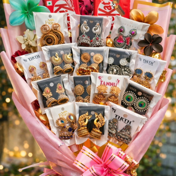 Royal Earrings Surprise Bouquet